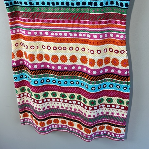 Talbots Sleeveless Textured Floral Sheath Dress Size 6P - Picture 6 of 13